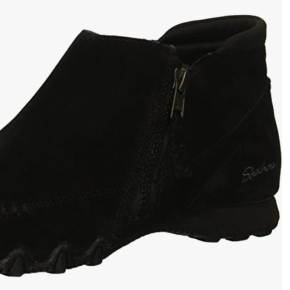 NEW Skechers Womens Suede Bikers Zippiest Ankle Shoe Sz 5.5 - Picture 2 of 6
